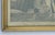 Pencil drawing of a Switzerland chapel completed in 1856. It is displayed in a slightly weathered gold plaster/wood frame....