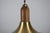 Gold Mid-Century Teak and Brass Pendant Lamp, Italy, 1960s For Sale - Image 8 of 14