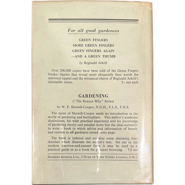 The Reluctant Gardener by Ethelind Fearon 1954 Hardcover Book For Sale - Image 11 of 12
