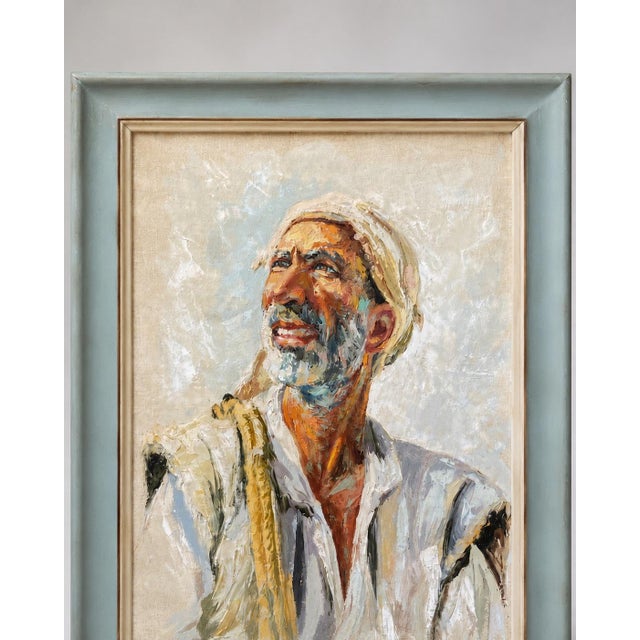1954 A. Shitzas Mid-Century Earth Oil Portrait Painting - 1 Pc For Sale - Image 13 of 18