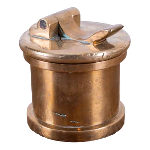 Brass Ship Captain's Inkwell