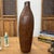 Textured Brown & Black Drip Glaze Ceramic Vase For Sale - Image 4 of 10