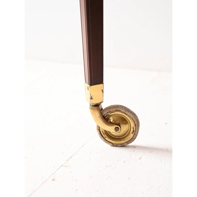 Brown Vintage Scandinavian Mahogany Trolley, 1940s For Sale - Image 8 of 11