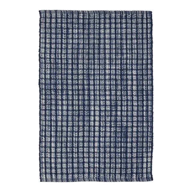 Dash & Albert by Annie Selke Coco Blue Indoor/Outdoor Rug, 8' 6" x 11' 6" For Sale