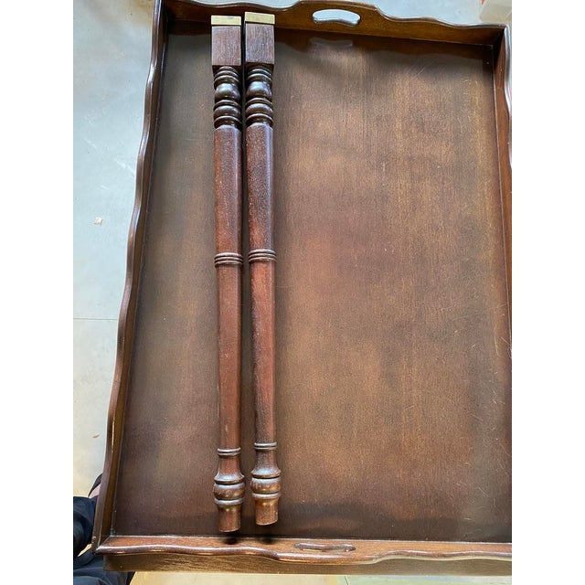 Traditional Baker Furniture "The Party Butler" Mahogony Tray Table For Sale - Image 3 of 12