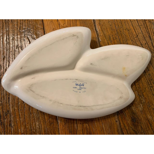 Mid-Century Modern Vintage 1950s Winfield Leaf Relish Dish For Sale - Image 3 of 8
