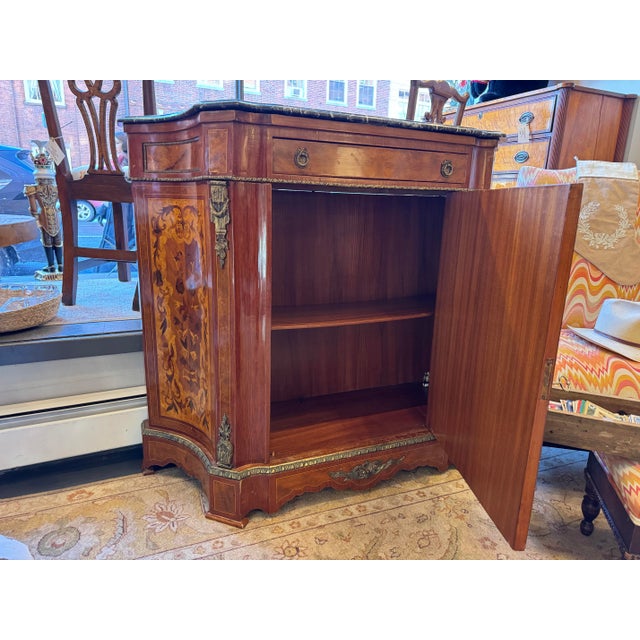 1910s 1910s French Style Marquetry Fruitwood Console Table For Sale - Image 5 of 6