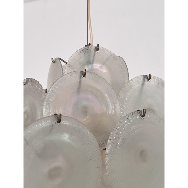 Italian Murano Glass and Nickel Chandelier by Carlo Nason for Mazzega, 1970s For Sale - Image 11 of 17