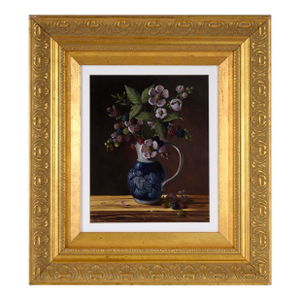 "Blackberries Are Red When They Are Green" - Trompe l'Oeil Still Life by Alexis Pencovic