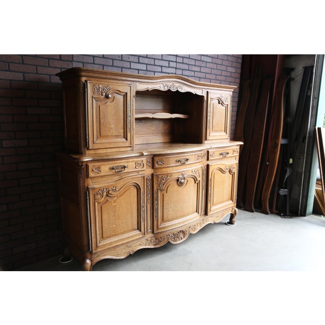 Brown Antique French Oak China Hutch For Sale - Image 8 of 9