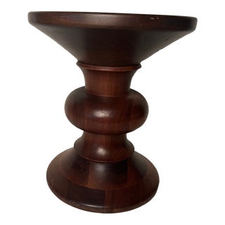 Mid-Century Walnut Eames Attributed Stool For Sale