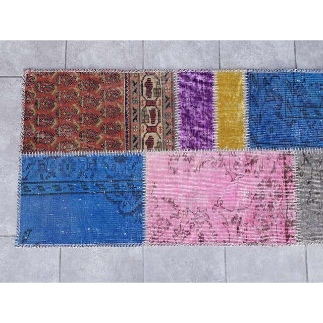 Vintage Turkish Tribal Wool Runner For Sale - Image 9 of 10