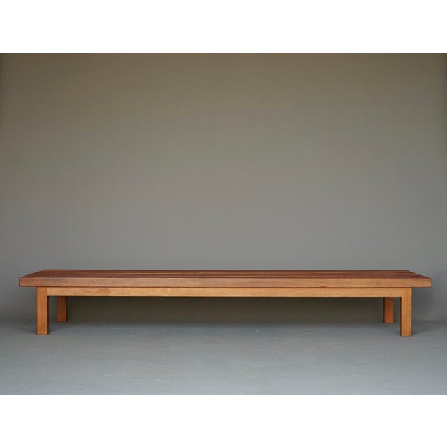 Mid-Century Slatted Teak Low Bench, 1960s For Sale - Image 11 of 18