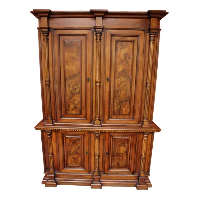 Neoclassical Cabinet Decorated with Carvings For Sale