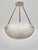 Jean Noverdy French Art Deco Pendant Light by Noverdy 1930s - Floral Frosted Glass & Nickeled Bronze For Sale - Image 4 of 10