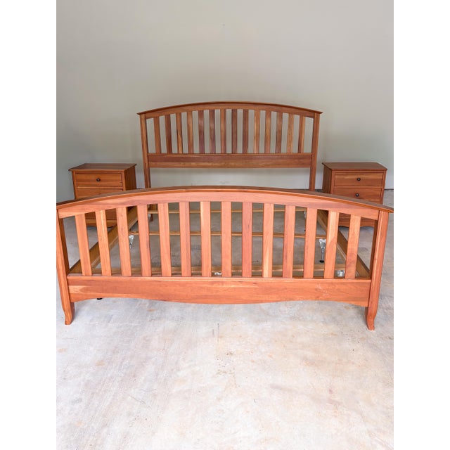 Solid cherry wood king bedroom set by Richardson Brothers Company, made in the USA. Real hardwood furniture with timeless...