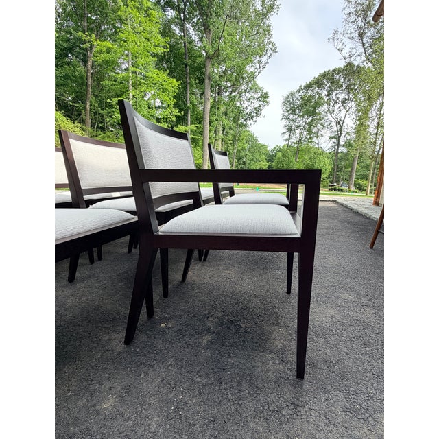 Coffee Set of 10 Bolier Custom Upholstered Dining Chairs For Sale - Image 8 of 13