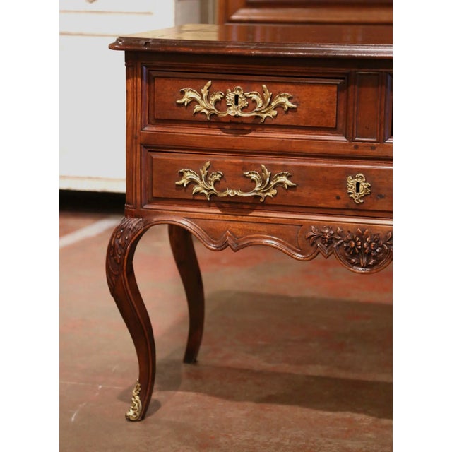 French 18th Century French Louis XV Carved Walnut Chest of Drawers From Provence For Sale - Image 3 of 12