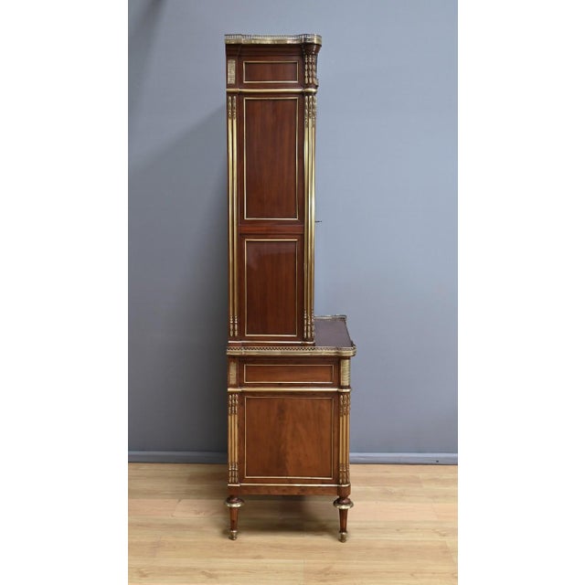 Louis XVI Style Mahogany Scriban Bookcase, Mid-19th Century For Sale - Image 18 of 18