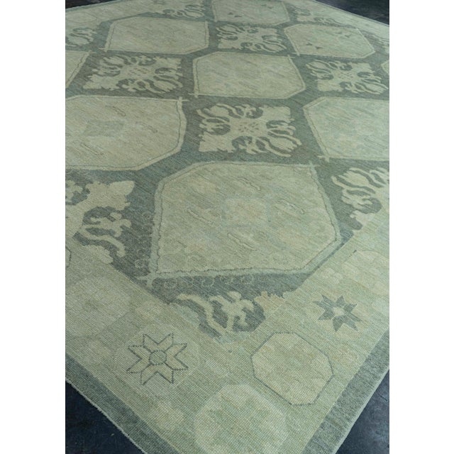 Turkish Oushak Rug 11'11" x 15'3" #19420 For Sale - Image 4 of 8