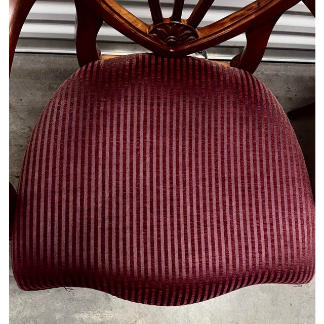 Arm Chairs Bernhardt Dining Hepplewhite Shield Back Vintage Dining Room For Sale In Seattle - Image 6 of 6