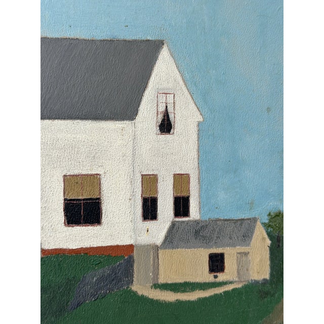 Antique Minimalist Homestead Painting, Circa Late 19th - Early 20th Century For Sale - Image 10 of 15