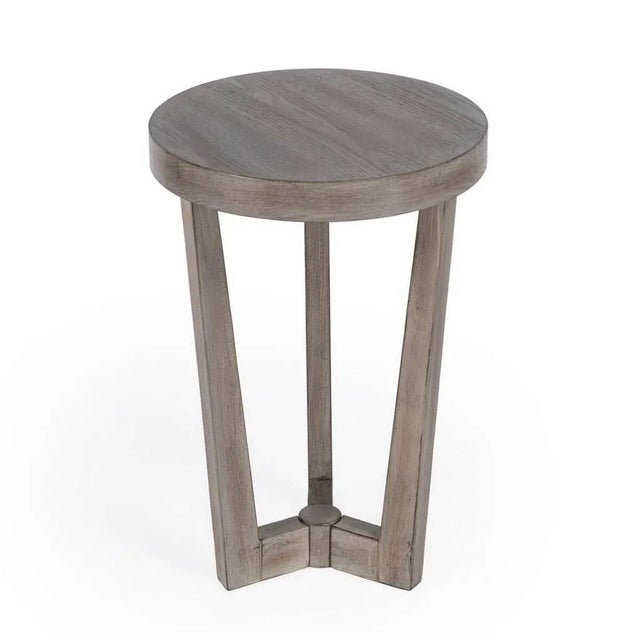 Wood Aphra Accent Table, Gray For Sale - Image 7 of 7
