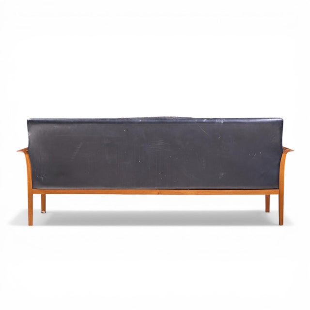 Knut Sæter for Vatne Møbler Mid Century Norwegian Teak and Leather Loveseat Sofa For Sale In Chicago - Image 6 of 9