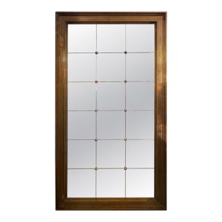 Monumental Italian Modern Neoclassical Style Bronze Mirror For Sale