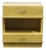 Late 20th Century Link Taylor Yellow Cream MCM Mid Century Modern 22" Two Drawer Open Cabinet Nightstand 3014 For Sale