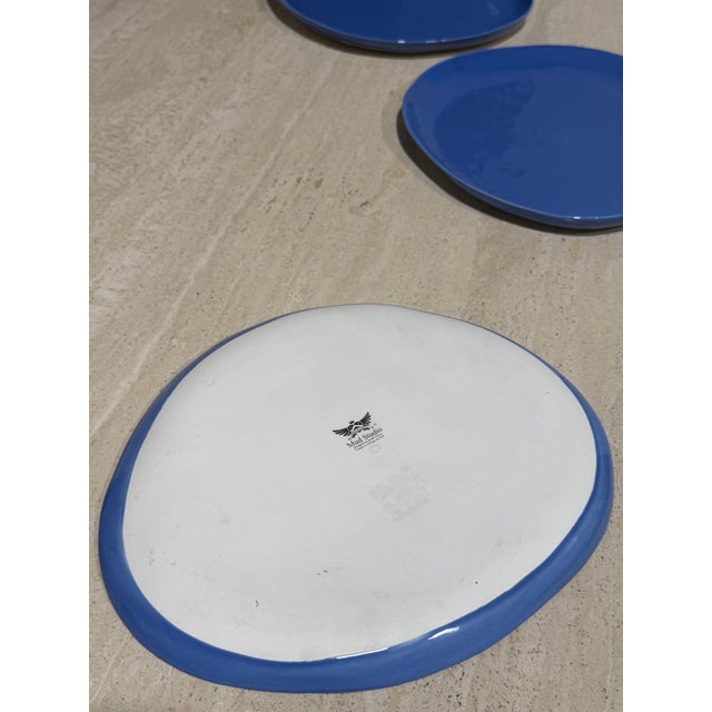 (11) Cerulean Blue Dinner Plates Wabi Sabi by Mud Studio (South Africa) For Sale - Image 13 of 14