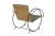 Black Iron Hoop Chair With Canvas Seat and Wicker Back For Sale - Image 8 of 10