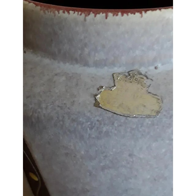 Mid-Century Gray Glazed Ceramic Vase, 1950s, in Very Good conditions. Designed 1950 to 1959 This piece has an attribution...