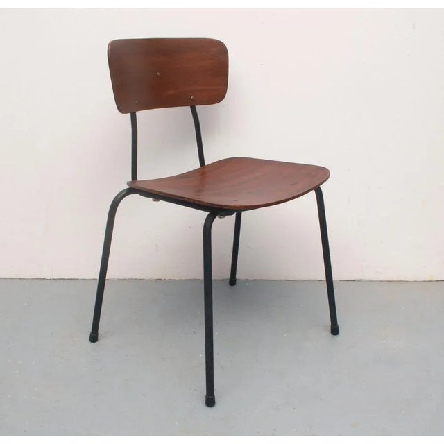 Wood Industrial Style Plywood Chair, 1965 For Sale - Image 7 of 8