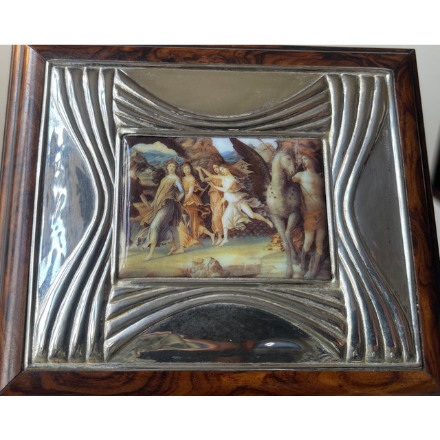 Vintage Spanish Jewelry Box in Sterling Silver and Porcelain by Lacado, 1970s For Sale - Image 4 of 9