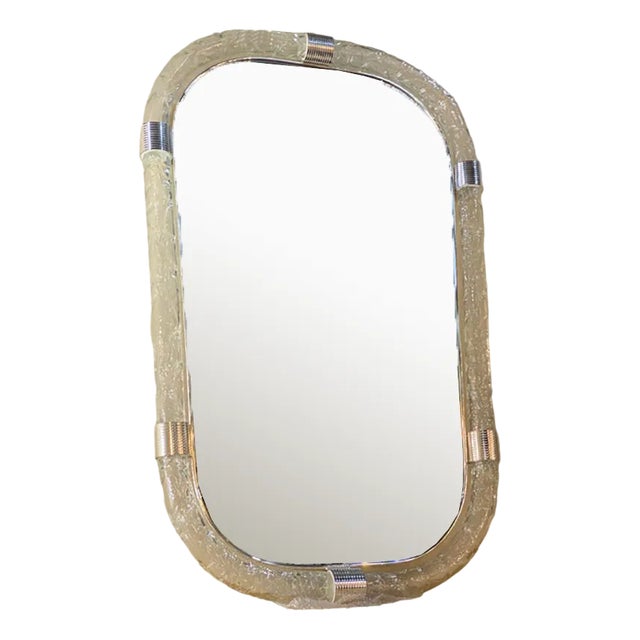 Italian Torciglione Murano Style Glass Wall Mirror by Simoeng For Sale