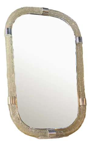Italian Torciglione Murano Style Glass Wall Mirror by Simoeng