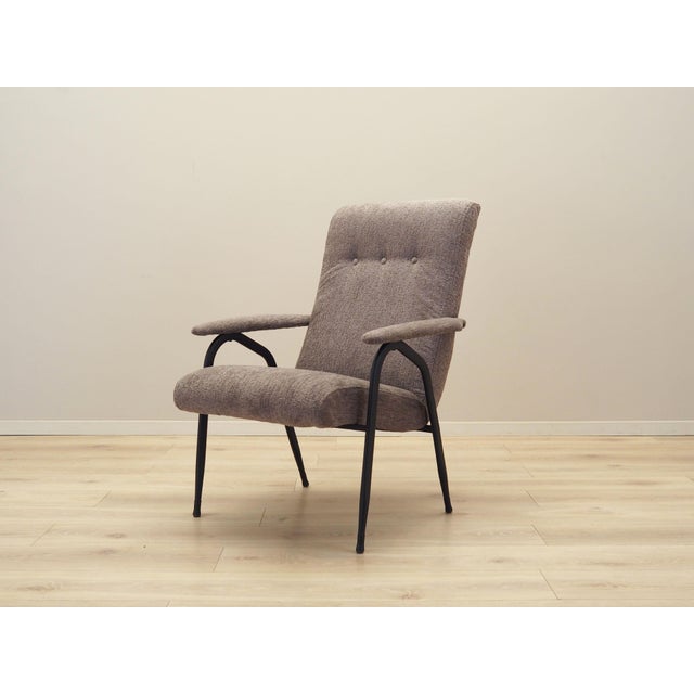 Vintage Italian Grey Armchair, 1970s For Sale - Image 3 of 14