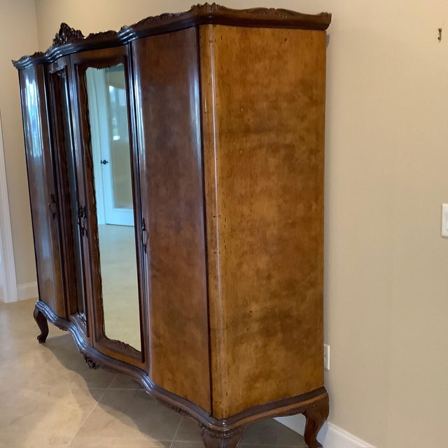 French Antique 4 Door French Armoire For Sale - Image 3 of 17