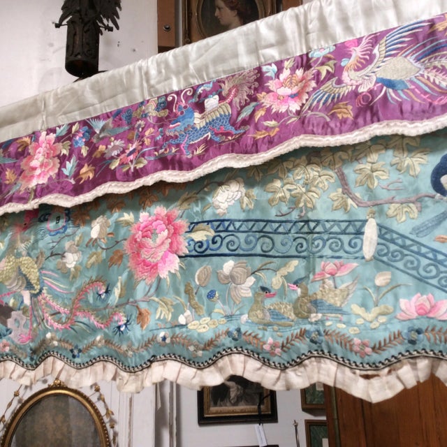 Antique Chinese Needlework Panel For Sale In San Antonio - Image 6 of 11