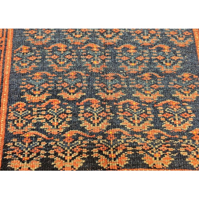 Blue Antique Persian Bidjar Area Rug, Handwoven Allover Paisley Pattern. Blue & Green, 4’ X 6’ For Sale - Image 8 of 16