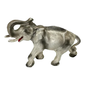 Rare Paint Variaton Hubley Manufacturing Co. Cast Iron Figurative Elephant Doorstop Circa 1930s