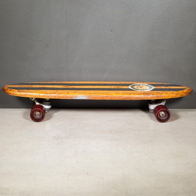 Mid-Century Modern Solid Wood Pocket Cruiser Skateboard c.1976 For Sale - Image 3 of 6