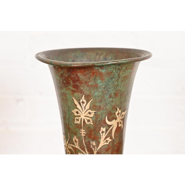 Silver Crest Arts & Crafts Sterling Silver on Bronze Vase For Sale In South Bend - Image 6 of 12