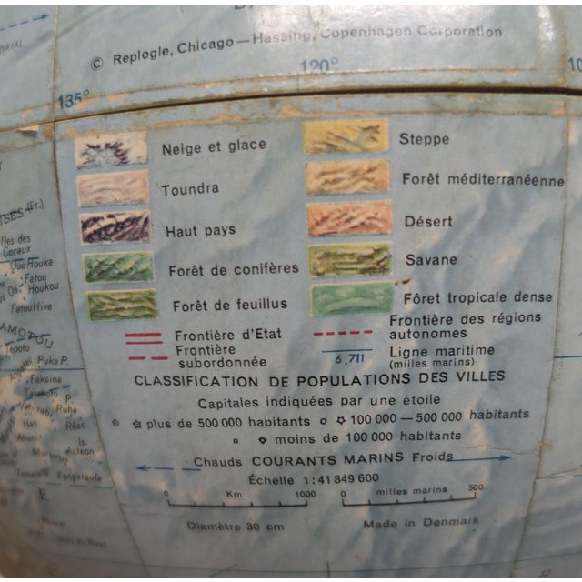 Double Axis Scan Globe with Raised Topography, 1960s For Sale - Image 3 of 10