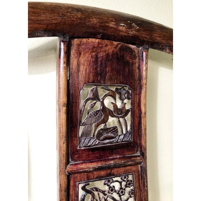 Wood Antique Chinese High Back Arm Chairs, Circa 1800-1849 - A Pair For Sale - Image 7 of 11