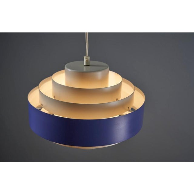 Metal Purple Ultra Aluminum Pendant Light by Jo Hammerborg for Fog & Mørup, 1960s For Sale - Image 7 of 8