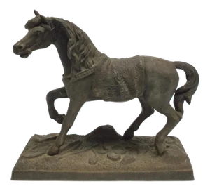 Antique Bronze Style Horse Sculpture
