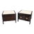 Square Marble Top 2 Door Nightstands End Tables Large Decorative Pulls - A Pair For Sale