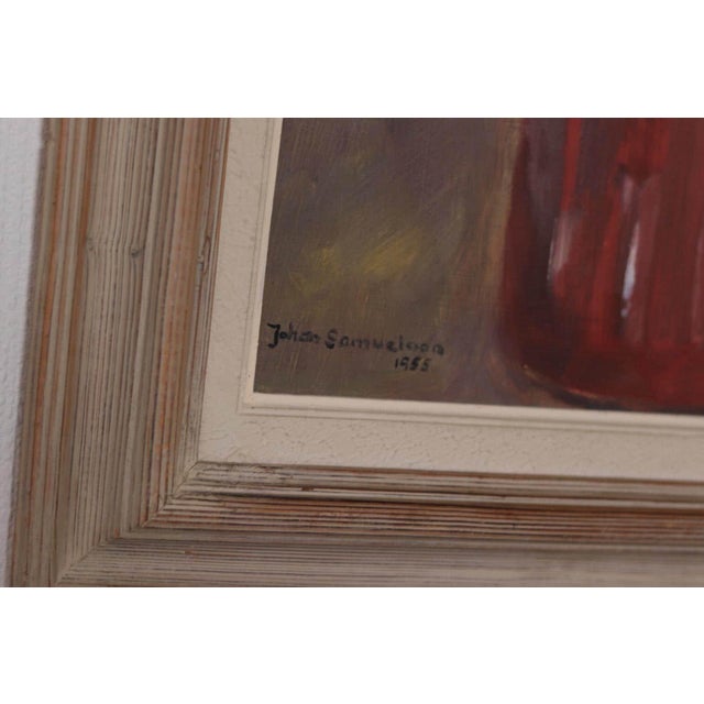 Johan Samuelsson, Vase, 1955, Oil on Panel, Framed For Sale - Image 9 of 12